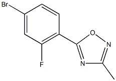 5-(4-bromo-2-fluorophenyl)-3-methyl-1,2,4-oxadiazole CAS#: 845306-17-4