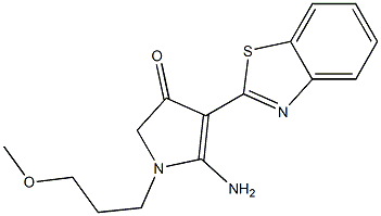 5-Amino-4-benzothiazol-2-yl-1-(3-methoxy-propyl)-1,2-dihydro-pyrrol-3-one CAS#: 880446-76-4