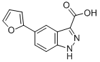 5-FURAN-2-YL-1H-INDAZOLE-3-CARBOXYLIC ACID CAS#: 885272-92-4
