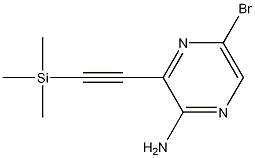 5-bromo-3-((trimethylsilyl)ethynyl)pyrazin-2-amine CAS#: 875781-41-2