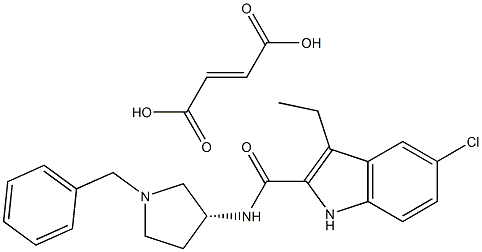 5-chloro-3-ethyl-1H-indole-2-carboxylic acid (1-benzyl-pyrrolidin-3-yl)-amide 2-enedioic acid salt CAS#: 868273-12-5