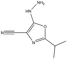 5-hydrazinyl-2-(propan-2-yl)-1,3-oxazole-4-carbonitrile CAS#: 843621-90-9