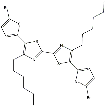 5,5'-Bis(5-bromo-2-thienyl)-4,4'-dihexyl-2,2'-bithiazole CAS#: 853722-91-5