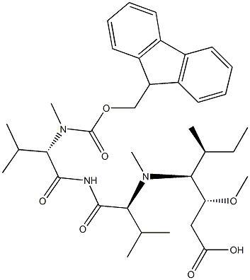 (5S,9S,11S,12R)-11-((S)-sec-butyl)-1-(9H-fluoren-9-yl)-5,9-diisopropyl-12-Methoxy-4,10-diMethyl-3,6,8-trioxo-2-oxa-4,7,10-triazatetradecan-14-oic acid CAS#: 863971-44-2