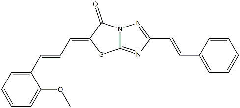 (5Z)-5-[(2E)-3-(2-methoxyphenyl)prop-2-en-1-ylidene]-2-[(E)-2-phenylethenyl][1,3]thiazolo[3,2-b][1,2,4]triazol-6(5H)-one CAS#: 847247-78-3