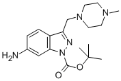 6-AMINO-3-(4-METHYL-PIPERAZIN-1-YLMETHYL)-INDAZOLE-1-CARBOXYLIC ACID TERT-BUTYL ESTER CAS#: 887590-50-3