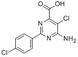 6-AMINO-5-CHLORO-2-(4-CHLORO-PHENYL)-PYRIMIDINE-4-CARBOXYLIC ACID CAS#: 858955-38-1