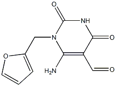 6-Amino-1-(furan-2-ylmethyl)-2,4-dioxo-1,2,3,4-tetrahydropyrimidine-5-carbaldehyde CAS#: 890095-55-3