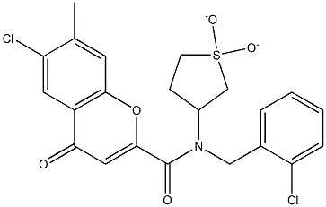 6-chloro-N-(2-chlorobenzyl)-N-(1,1-dioxidotetrahydrothiophen-3-yl)-7-methyl-4-oxo-4H-chromene-2-carboxamide CAS#: 873080-77-4