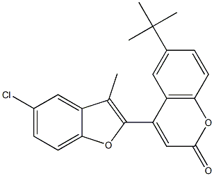 6-tert-butyl-4-(5-chloro-3-methyl-1-benzofuran-2-yl)-2H-chromen-2-one CAS#: 846065-71-2