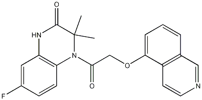 7-Fluoro-3,4-dihydro-4-[(5-isoquinolinyloxy)acetyl]-3,3-dimethyl-2(1H)-quinoxalinone CAS#: 878292-18-3