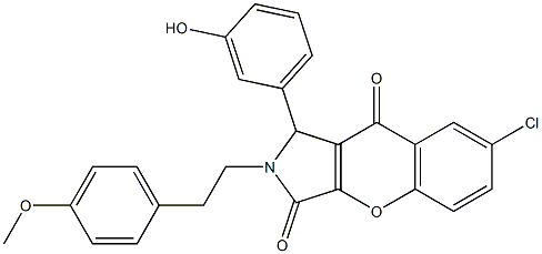 7-chloro-1-(3-hydroxyphenyl)-2-[2-(4-methoxyphenyl)ethyl]-1,2-dihydrochromeno[2,3-c]pyrrole-3,9-dione CAS#: 847365-81-5