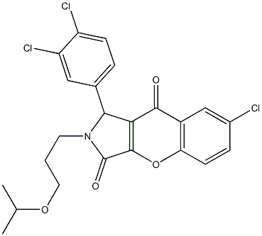 7-chloro-1-(3,4-dichlorophenyl)-2-[3-(propan-2-yloxy)propyl]-1,2-dihydrochromeno[2,3-c]pyrrole-3,9-dione CAS#: 847269-92-5