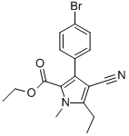 ETHYL 3-(4-BROMOPHENYL)-4-CYANO-5-ETHYL-1-METHYL-1H-PYRROLE-2-CARBOXYLATE CAS#: 851195-35-2