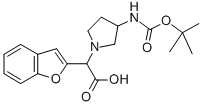 BENZOFURAN-2-YL-(3-BOC-AMINO-PYRROLIDIN-1-YL)-ACETIC ACID CAS#: 885276-34-6