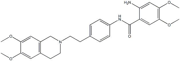 BenzaMide, 2-aMino-N-[4-[2-(3,4-dihydro-6,7-diMethoxy-2(1H)-isoquinolinyl)ethyl]phenyl]-4,5-diMethoxy- CAS#: 849668-91-3