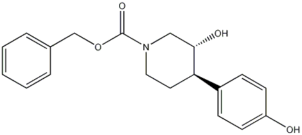 Benzyl(3R,4R)-3-hydroxy-4-(4-hydroxyphenyl)piperidine-1-carboxylate CAS#: 857278-37-6
