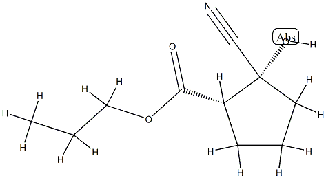 Cyclopentanecarboxylic acid, 2-cyano-2-hydroxy-, propyl ester, (1R,2S)-rel- (9CI) CAS#: 834885-86-8