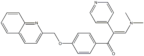 (E)-1-(4-((quinolin-2-yl)methoxy)phenyl)-3-(dimethylamino)-2-(pyridin-4-yl)prop-2-en-1-one CAS#: 871507-16-3
