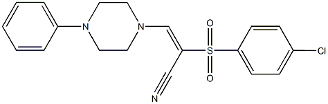 (E)-2-[(4-chlorophenyl)sulfonyl]-3-(4-phenylpiperazino)-2-propenenitrile CAS#: 883003-06-3