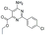 ETHYL 6-AMINO-5-CHLORO-2-(4-CHLOROPHENYL)PYRIMIDINE-4-CARBOXYLATE CAS#: 858955-37-0