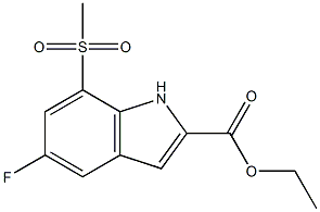 Ethyl 5-fluoro-7-(methylsulphonyl)-1H-indole-2-carboxylate CAS#: 849035-86-5