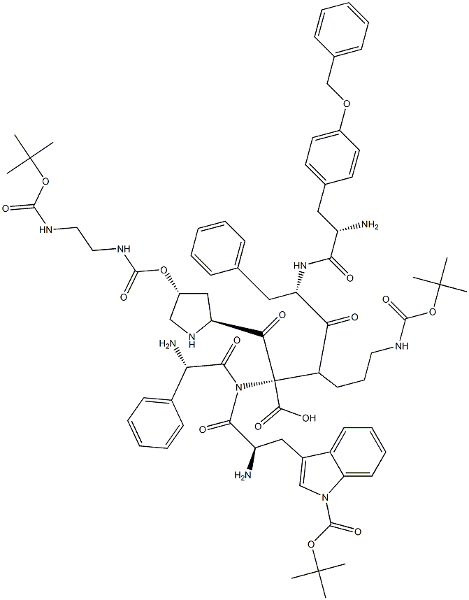 L-Lysine, O-(phenylMethyl)-L-tyrosyl-L-phenylalanyl-(4R)-4-[[[[2-[[(1,1-diMethylethoxy)carbonyl]aMino]ethyl]aMino]carbonyl]oxy]-L-prolyl-(2S)-2-phenylglycyl-1-[(1,1-diMethylethoxy)carbonyl]-D-tryptophyl-N6-[(1,1-diMethylethoxy)carbonyl]- (9CI) CAS#: 842149-90-0