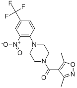 Methanone, (3,5-dimethyl-4-isoxazolyl)[4-[2-nitro-4-(trifluoromethyl)phenyl]-1-piperazinyl]- CAS#: 866789-39-1