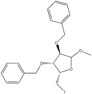 Methyl 2,3-di-O-benzyl-5-deoxy-5-iodo-D-xylofuranoside CAS#: 869476-25-5