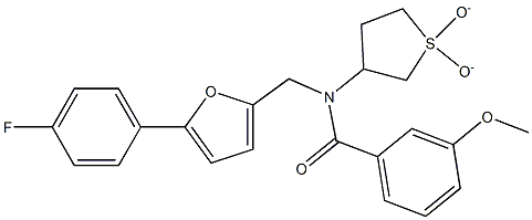 N-(1,1-dioxidotetrahydro-3-thienyl)-N-{[5-(4-fluorophenyl)-2-furyl]methyl}-3-methoxybenzamide CAS#: 879565-27-2