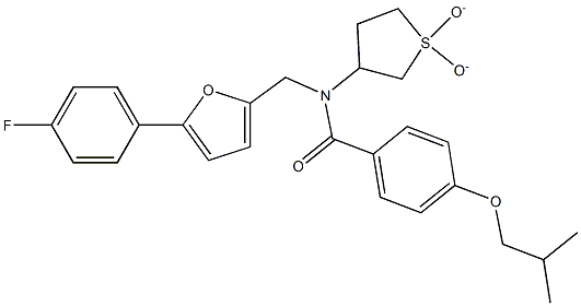 N-(1,1-dioxidotetrahydro-3-thienyl)-N-{[5-(4-fluorophenyl)-2-furyl]methyl}-4-isobutoxybenzamide CAS#: 879581-14-3
