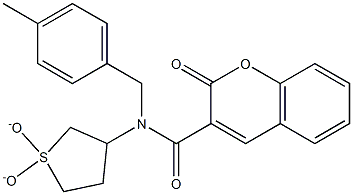 N-(1,1-dioxidotetrahydrothiophen-3-yl)-N-(4-methylbenzyl)-2-oxo-2H-chromene-3-carboxamide CAS#: 846591-70-6