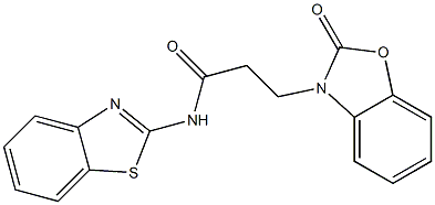 N-(1,3-benzothiazol-2-yl)-3-(2-oxo-1,3-benzoxazol-3(2H)-yl)propanamide CAS#: 851989-49-6