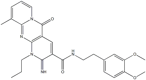 N-[2-(3,4-dimethoxyphenyl)ethyl]-2-imino-10-methyl-5-oxo-1-propyl-1,5-dihydro-2H-dipyrido[1,2-a:2,3-d]pyrimidine-3-carboxamide CAS#: 847270-33-1