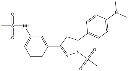 N-(3-(5-(4-(dimethylamino)phenyl)-1-(methylsulfonyl)-4,5-dihydro-1H-pyrazol-3-yl)phenyl)methanesulfonamide CAS#: 852141-62-9