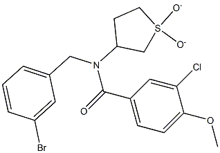 N-(3-bromobenzyl)-3-chloro-N-(1,1-dioxidotetrahydro-3-thienyl)-4-methoxybenzamide CAS#: 862484-81-9
