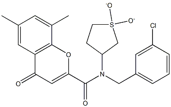 N-(3-chlorobenzyl)-N-(1,1-dioxidotetrahydrothiophen-3-yl)-6,8-dimethyl-4-oxo-4H-chromene-2-carboxamide CAS#: 873080-45-6