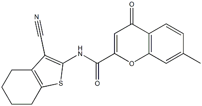 N-(3-cyano-4,5,6,7-tetrahydro-1-benzothiophen-2-yl)-7-methyl-4-oxo-4H-chromene-2-carboxamide CAS#: 873081-14-2