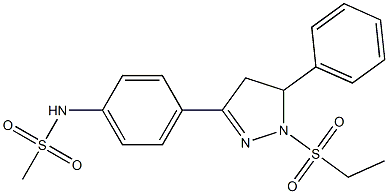 N-(4-(1-(ethylsulfonyl)-5-phenyl-4,5-dihydro-1H-pyrazol-3-yl)phenyl)methanesulfonamide CAS#: 851781-29-8