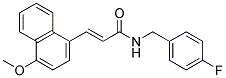 N-(4-FLUOROBENZYL)-3-(4-METHOXY-1-NAPHTHYL)ACRYLAMIDE CAS#: 882079-68-7