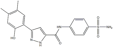 N-[4-(aminosulfonyl)phenyl]-3-(2-hydroxy-4,5-dimethylphenyl)-1H-pyrazole-5-carboxamide CAS#: 879472-53-4