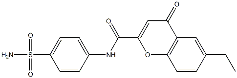 N-[4-(aminosulfonyl)phenyl]-6-ethyl-4-oxo-4H-chromene-2-carboxamide CAS#: 874400-93-8
