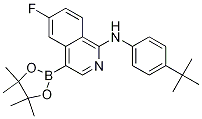 N-(4-tert-butylphenyl)-6-fluoro-4-(4,4,5,5-tetraMethyl-1,3,2-dioxaborolan-2-yl)isoquinolin-1-aMine CAS#: 848841-47-4