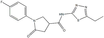N-(5-ethyl-1,3,4-thiadiazol-2-yl)-1-(4-fluorophenyl)-5-oxopyrrolidine-3-carboxamide CAS#: 878731-43-2