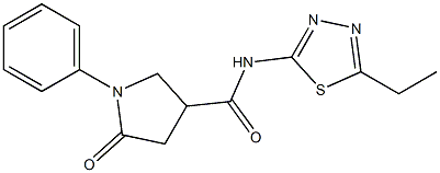 N-(5-ethyl-1,3,4-thiadiazol-2-yl)-5-oxo-1-phenylpyrrolidine-3-carboxamide CAS#: 878441-97-5