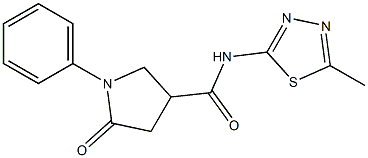 N-(5-methyl-1,3,4-thiadiazol-2-yl)-5-oxo-1-phenylpyrrolidine-3-carboxamide CAS#: 835887-30-4