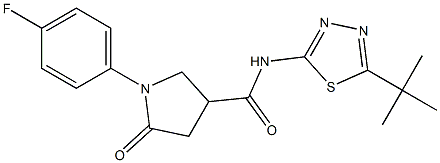 N-(5-tert-butyl-1,3,4-thiadiazol-2-yl)-1-(4-fluorophenyl)-5-oxopyrrolidine-3-carboxamide CAS#: 878731-19-2