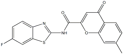 N-(6-fluoro-1,3-benzothiazol-2-yl)-7-methyl-4-oxo-4H-chromene-2-carboxamide CAS#: 873081-20-0