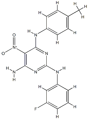 N~2~-(3-fluorophenyl)-N~4~-(4-methylphenyl)-5-nitropyrimidine-2,4,6-triamine CAS#: 836640-27-8