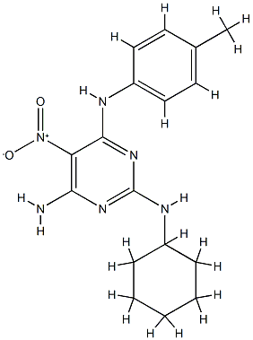 N~2~-cyclohexyl-N~4~-(4-methylphenyl)-5-nitropyrimidine-2,4,6-triamine CAS#: 836626-53-0